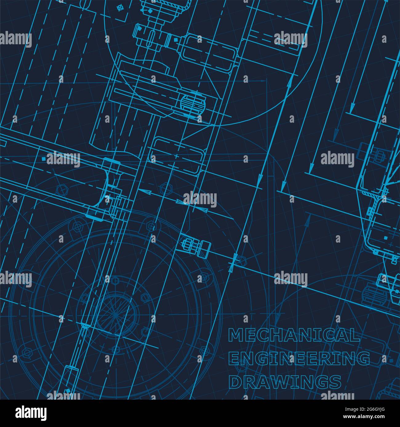 Blueprint. Technical cyberspace, Technical illustrations, back grounds Scheme Corporate Identity Stock Vector