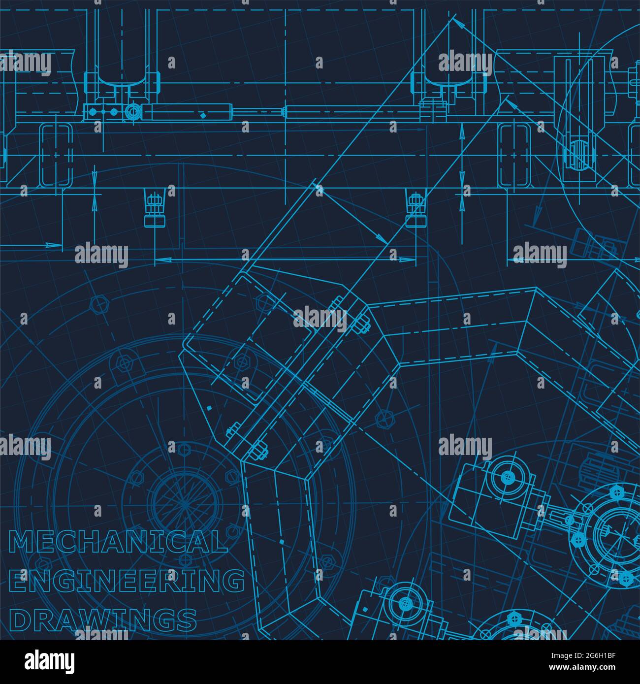Technical cyberspace. Blueprint, scheme, plan sketch Technical Industry Corporate Identity Stock Vector