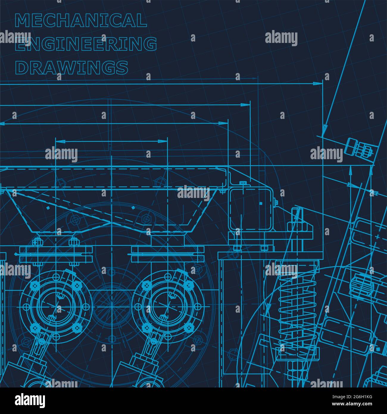 Technical cyberspace, Corporate Identity. Computer aided design systems. Technical illustrations. Industry Stock Vector
