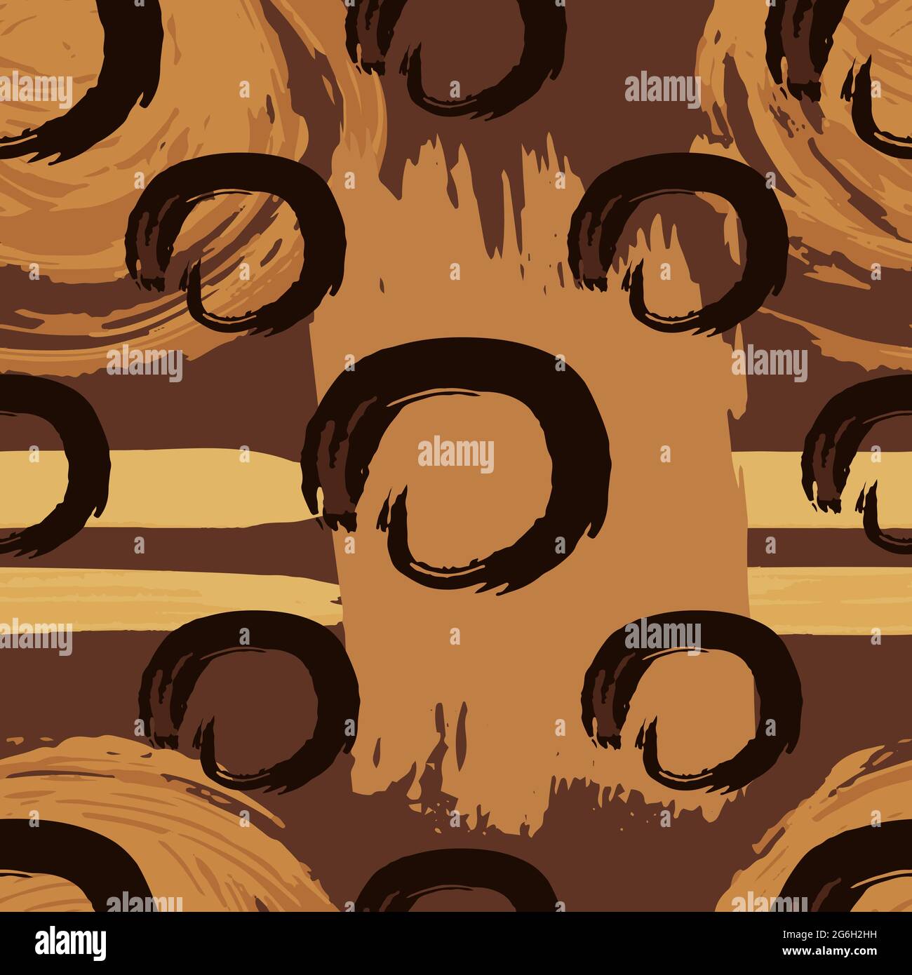 Abstract creative seamless pattern with blots, dots, brush strokes and artistic background. Modern abstract design for paper, covers, fabrics, decorat Stock Vector