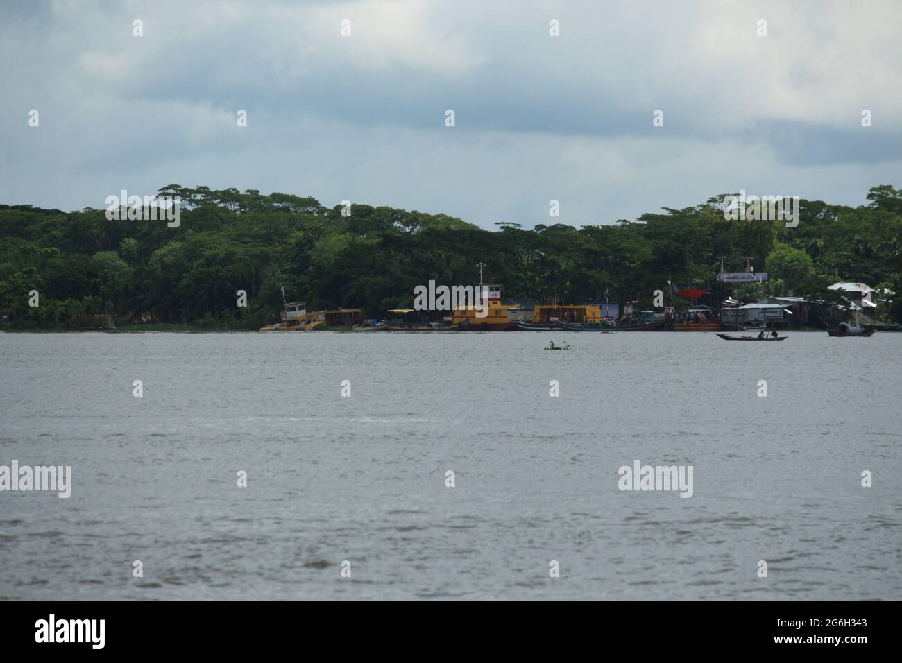 September 12 2020, Babuganj, Barisal, Bangladesh. A beautiful view of the river. Stock Photo