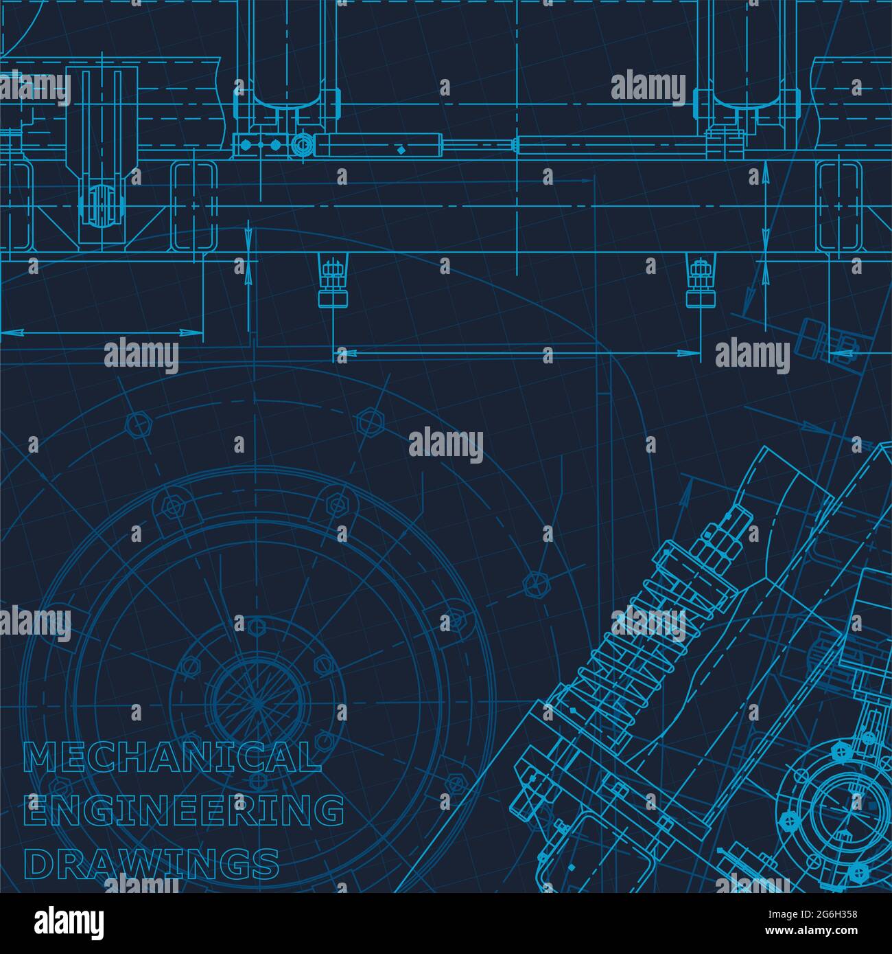 Technical cyberspace. Corporate Identity. Blueprint, scheme, plan sketch Technical illustrations background Stock Vector