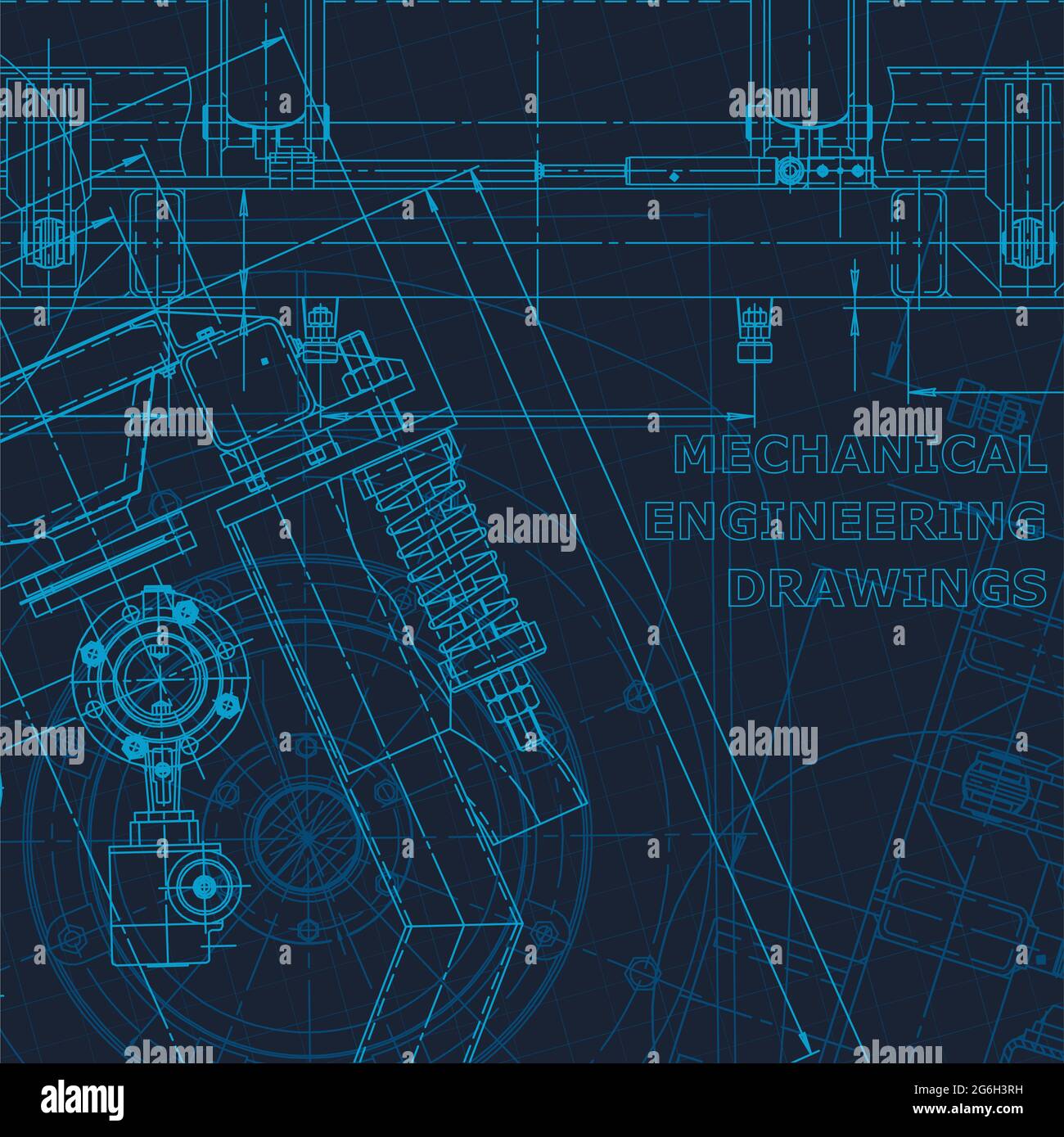 Technical cyberspace. Computer aided design systems. Blueprint, scheme. Industry Corporate Identity Stock Vector