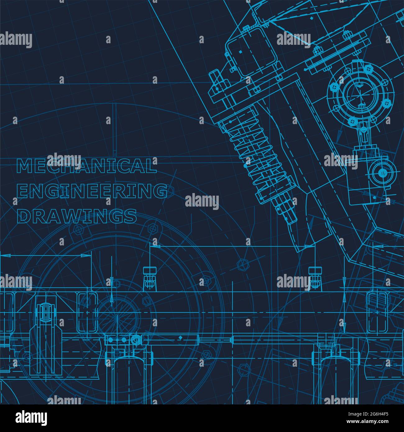 Technical cyberspace. Corporate Identity. Blueprint, scheme plan sketch Technical illustrations Stock Vector