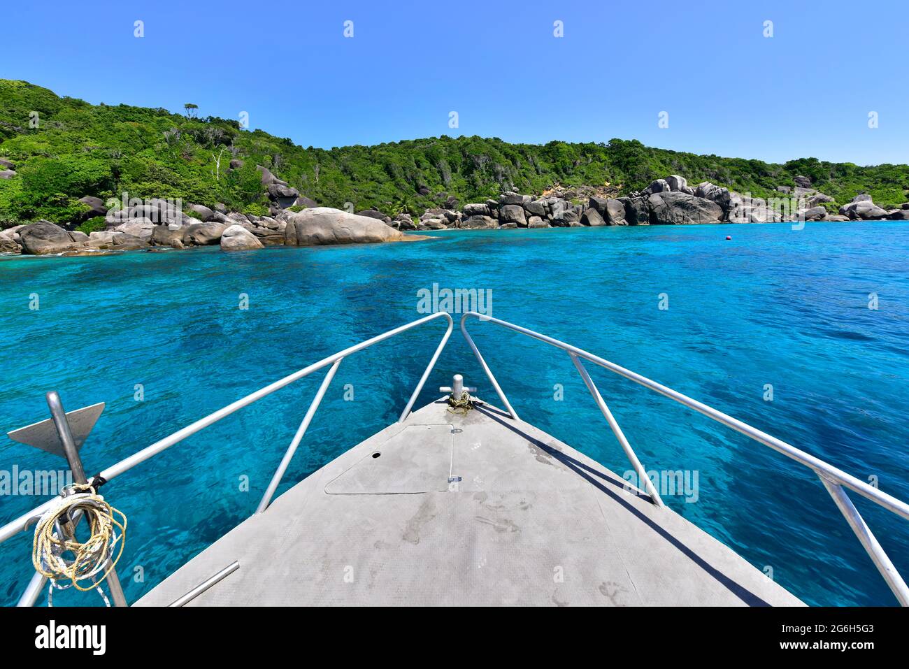 Beautiful nature of the islands in the Andaman Sea at Similan Island on Speed boats ,Phang Nga, Thailand Stock Photo