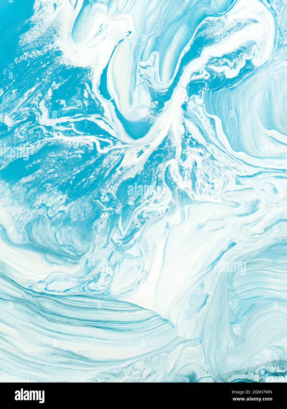 Abstract creative blue painted background, fluid art, marble ...