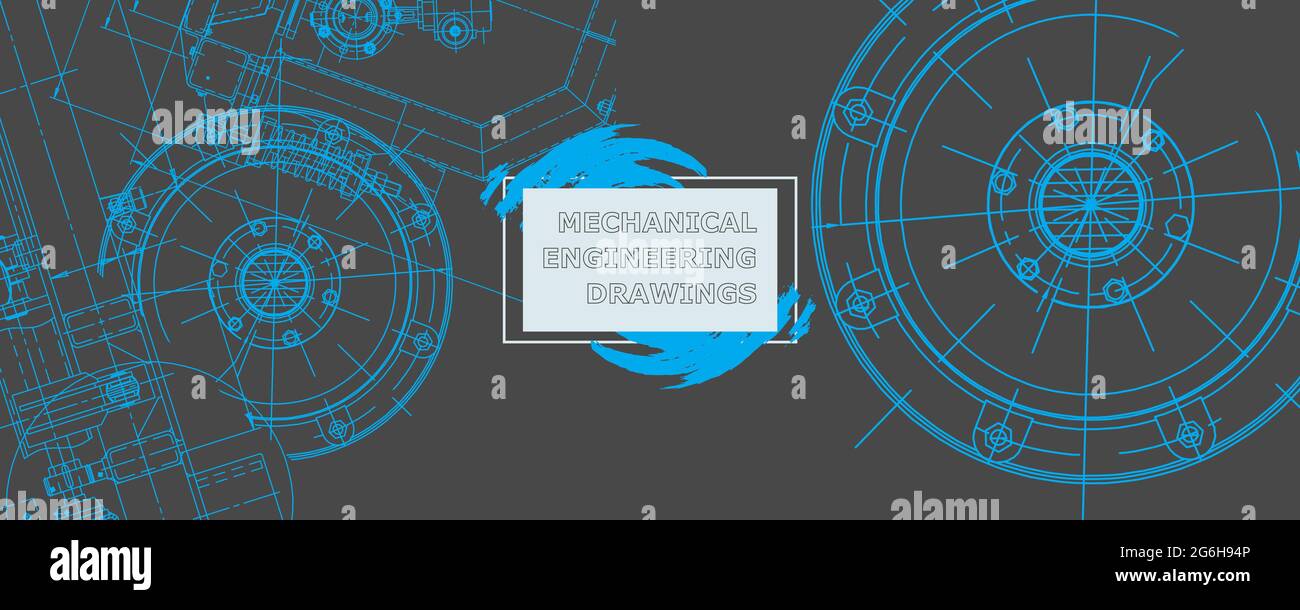 Mechanical engineering drawing. Abstract drawing. Engineering ...