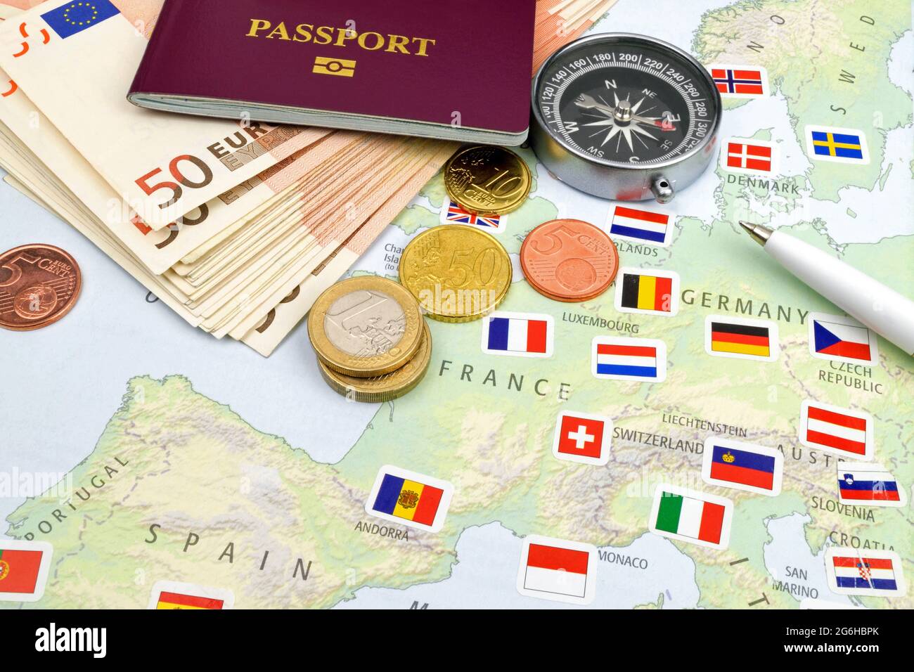 Map of europe euro coins hi-res stock photography and images - Alamy