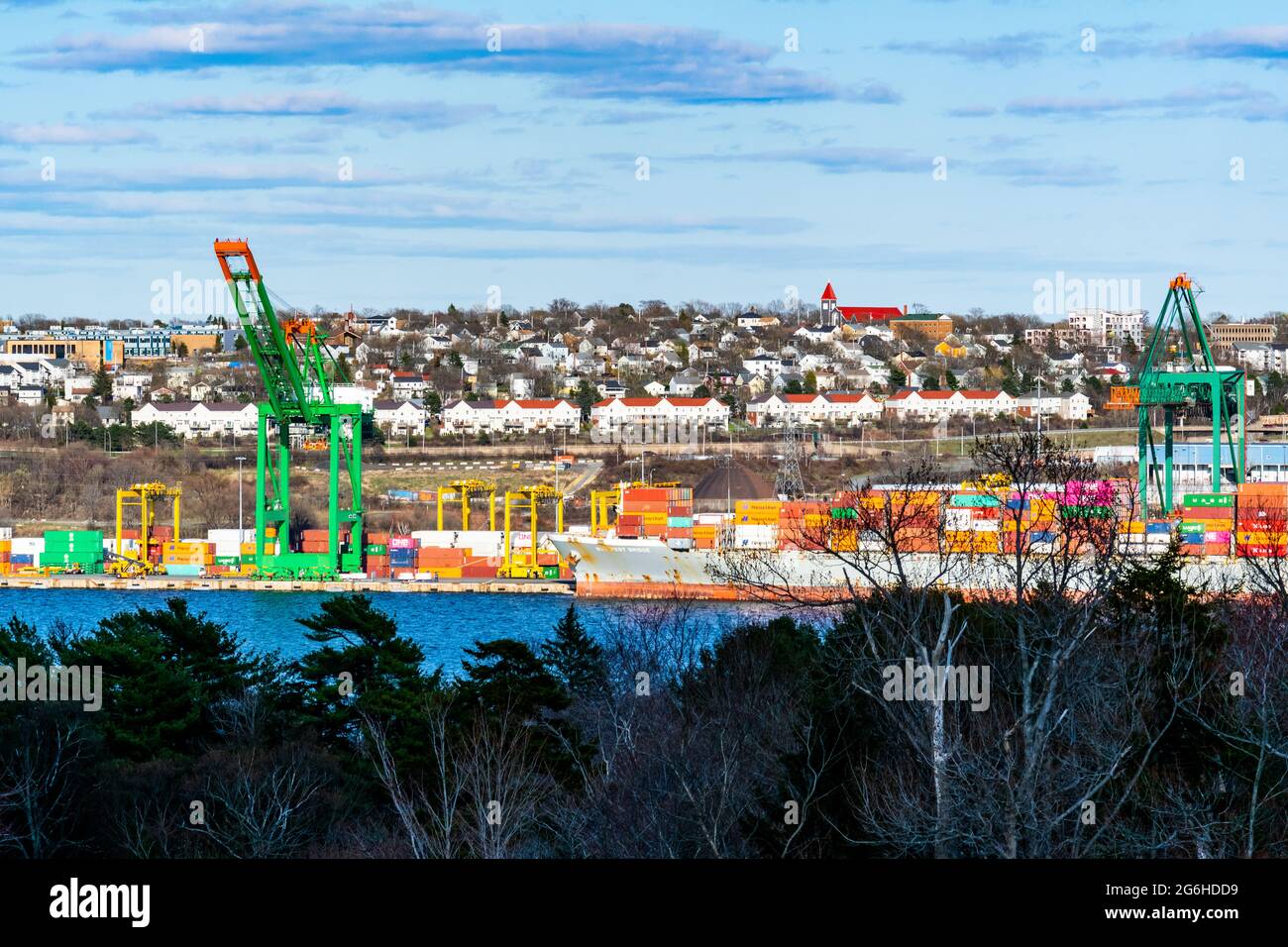 Fairview Cove Container Terminal Stock Photo