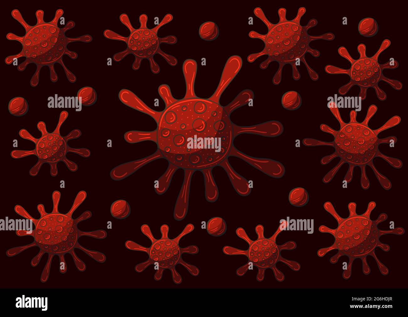 Vector of viruses on white background. Bacteria, germs microorganis ...