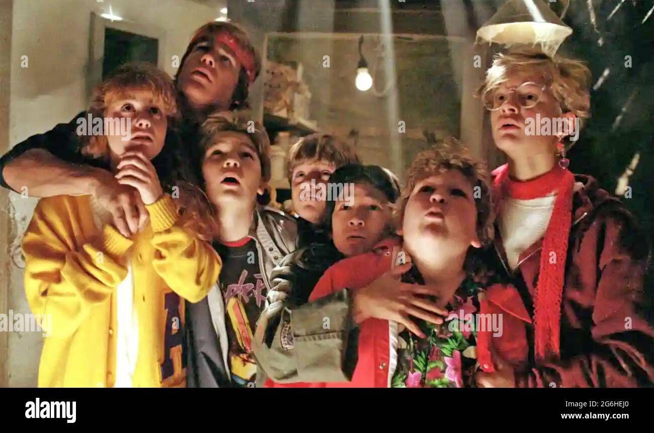 THE GOONIES 1985 Warner Bros film directed by Richard Donner Stock Photo