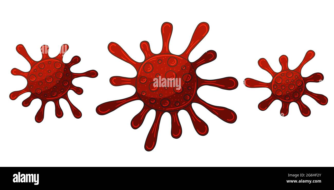 Vector of viruses on white background. Bacteria, germs microorganis ...