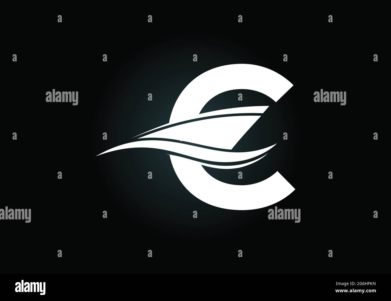 Capital letter C with the ship, cruise, or boat logo design template ...