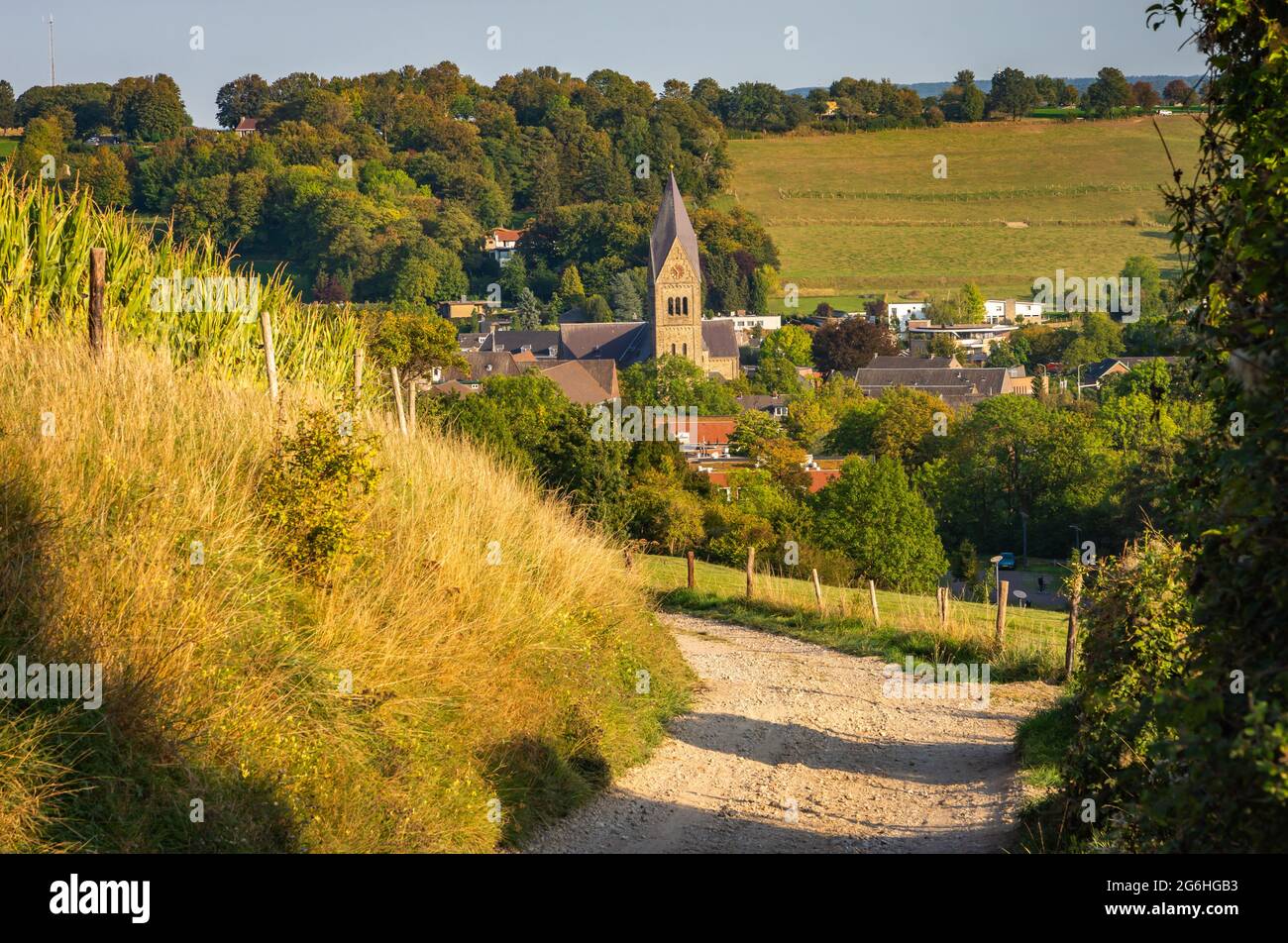 Landscape of dutch village Gulpen in Province Limburg Stock Photo