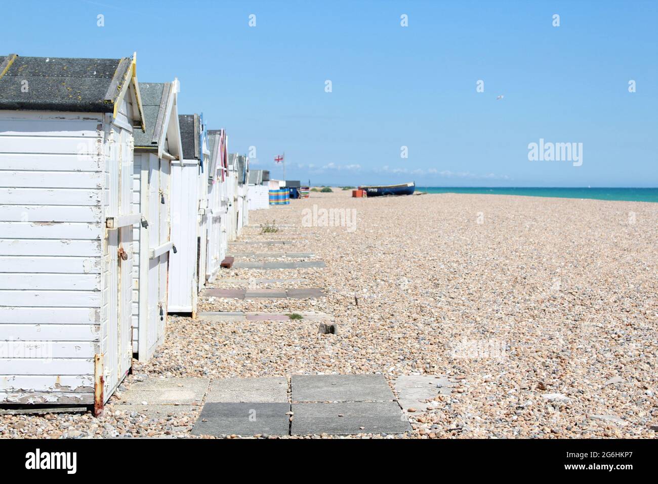 Littlehampton beach huts Stock Photo Alamy