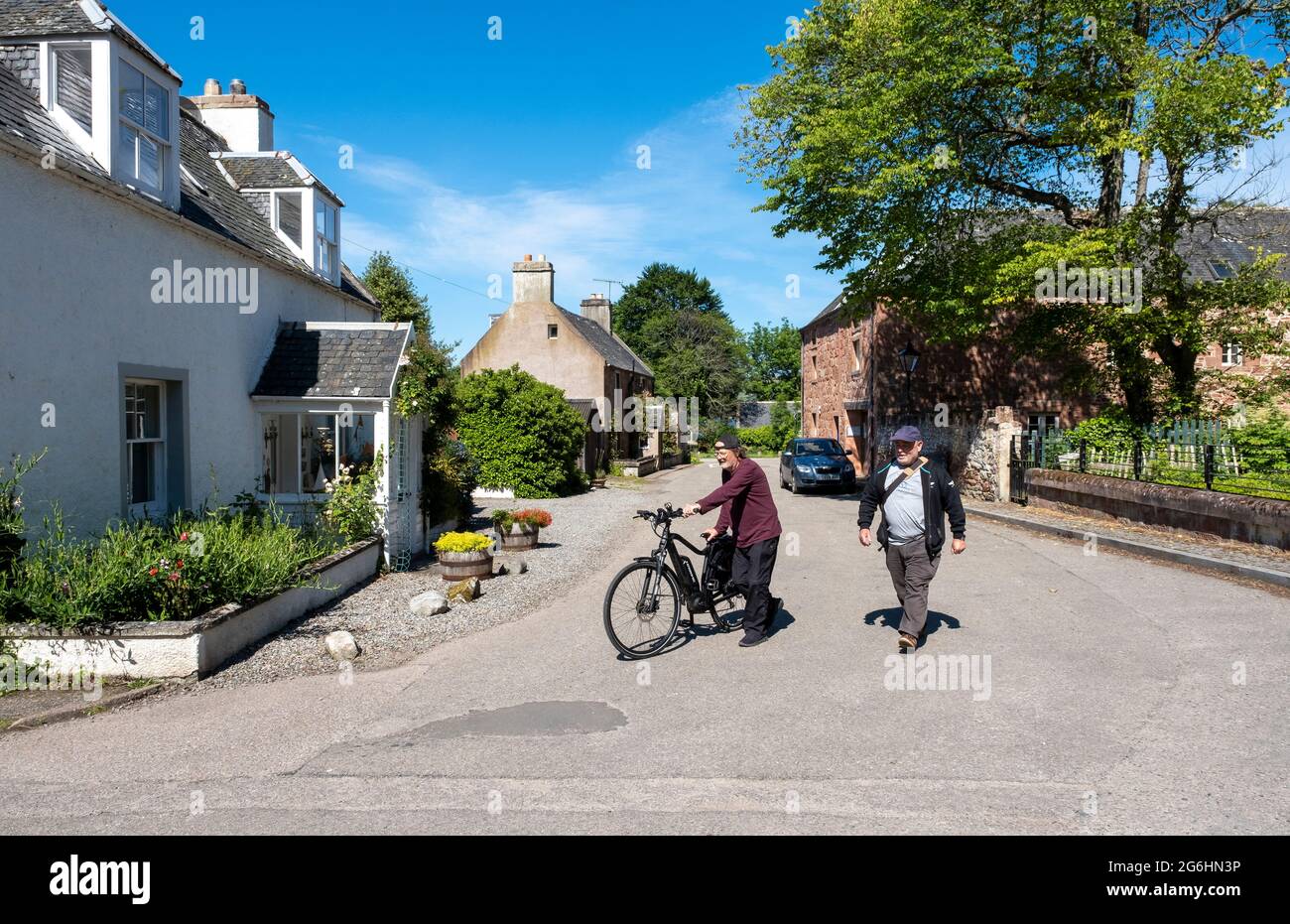 Street scene, Cromarty village on the Black Isle, Scotland, UK. Stock Photo