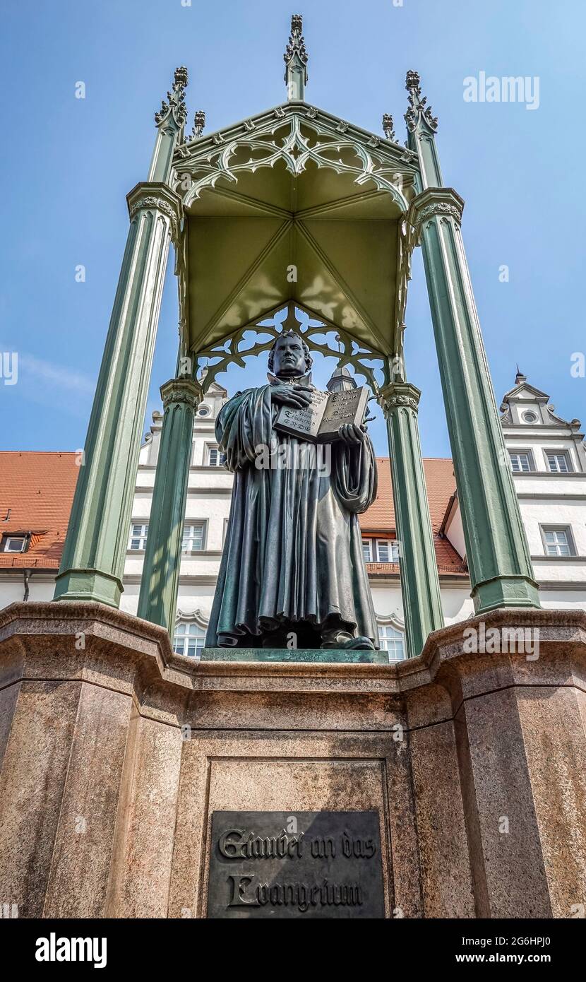 Lutherdenkmal, Markt, Lutherstadt Wittenberg, SachsenAnhalt