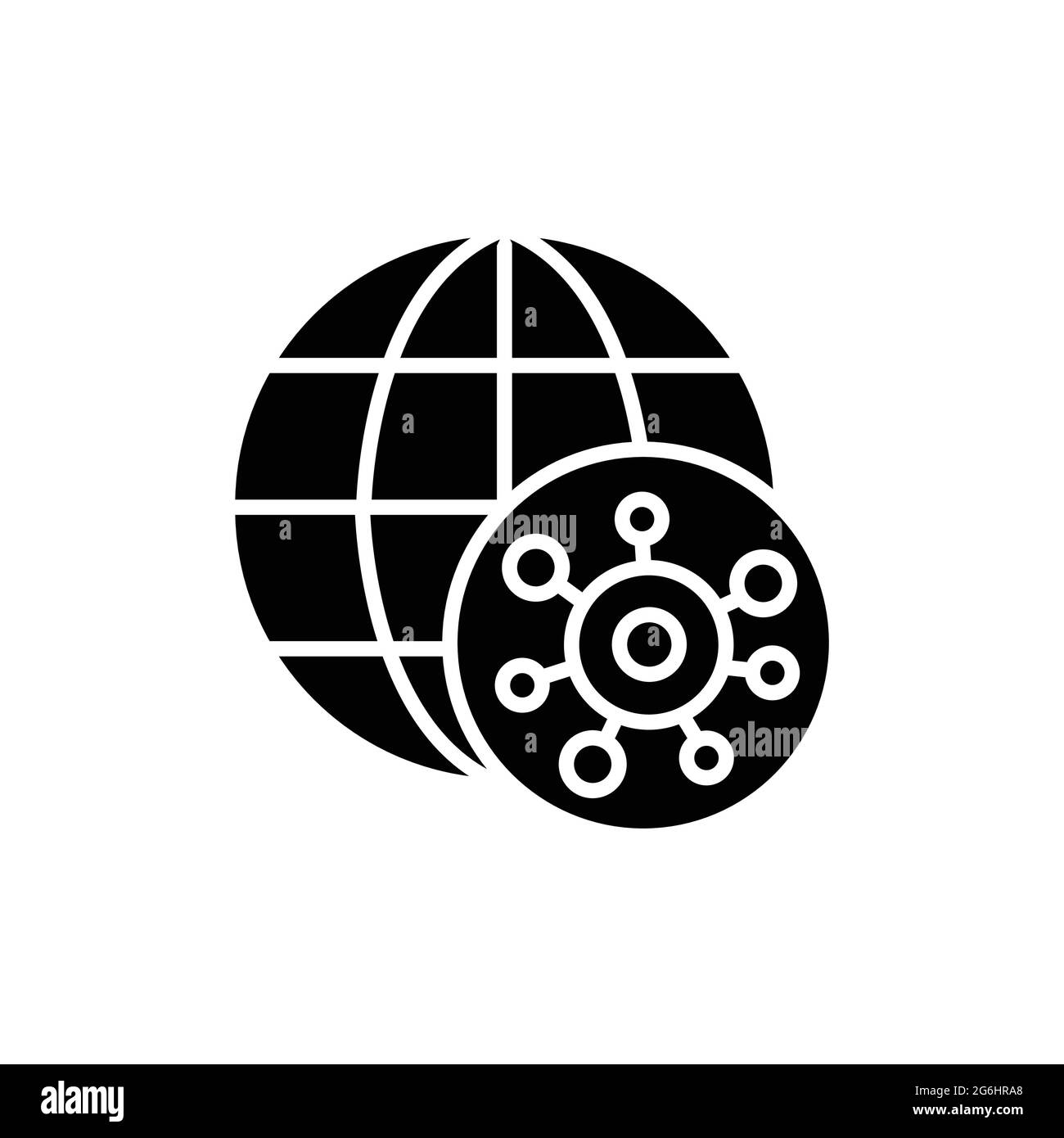 Global epidemic color line icon. Isolated vector element. Outline pictogram for web page, mobile app, promo Stock Vector