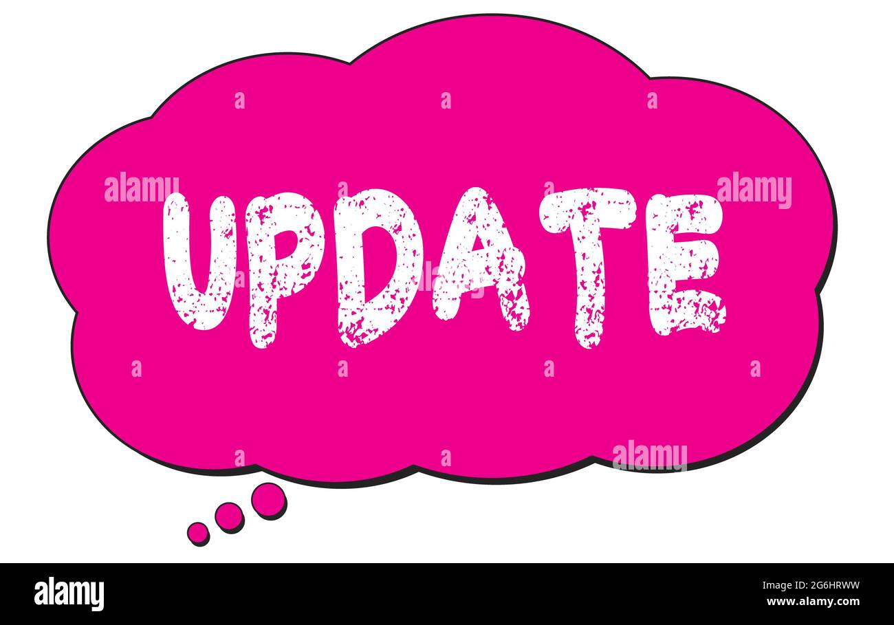 Update text speech bubble hi-res stock photography and images - Alamy