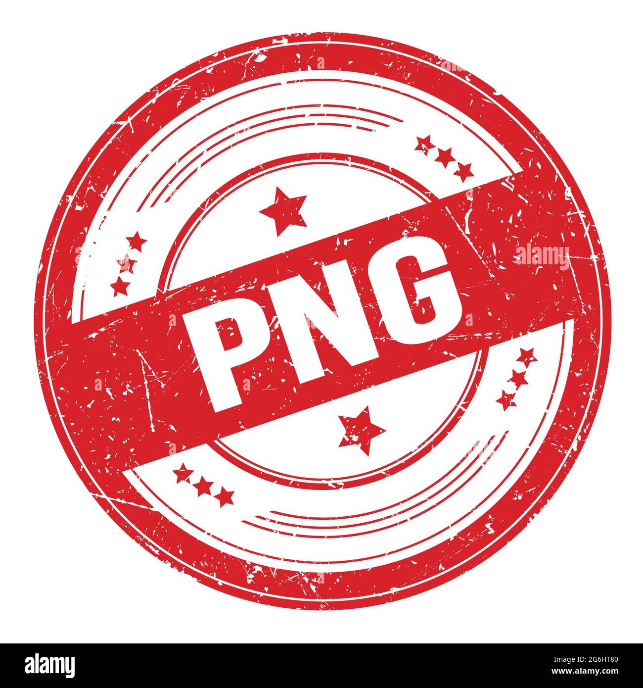 PNG text on red round grungy texture stamp Stock Photo - Alamy