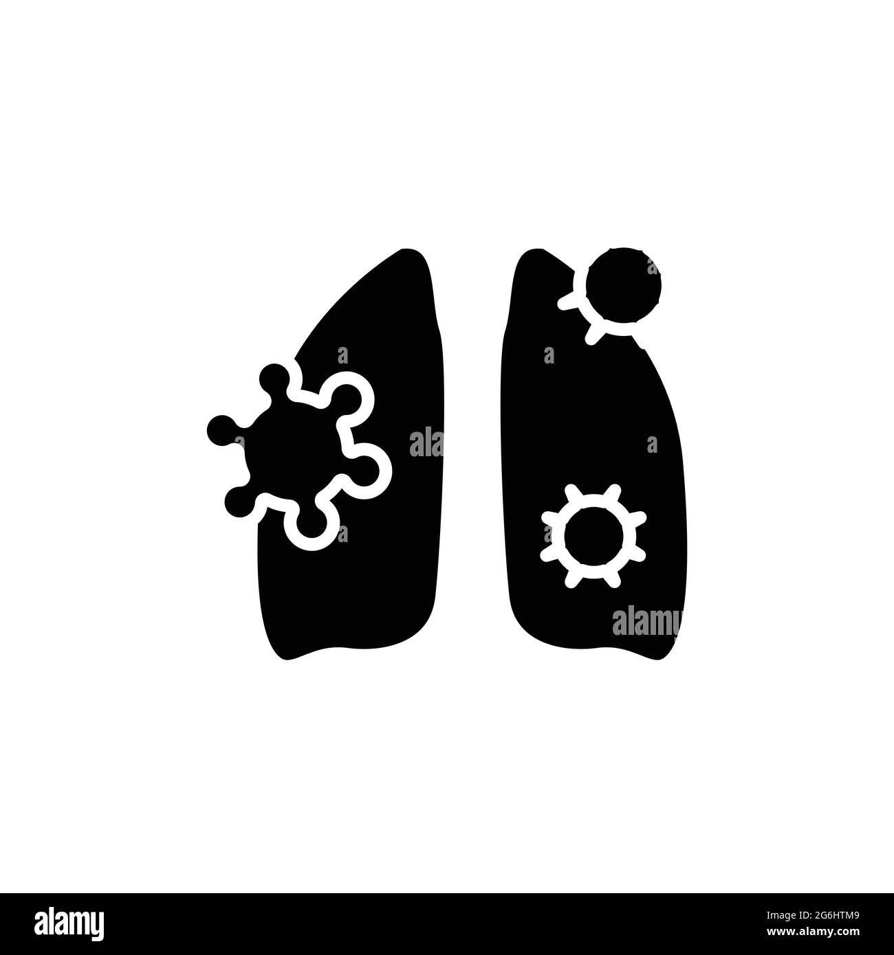 Infectious disease lungs color line icon. Isolated vector element. Outline pictogram for web page, mobile app, promo Stock Vector
