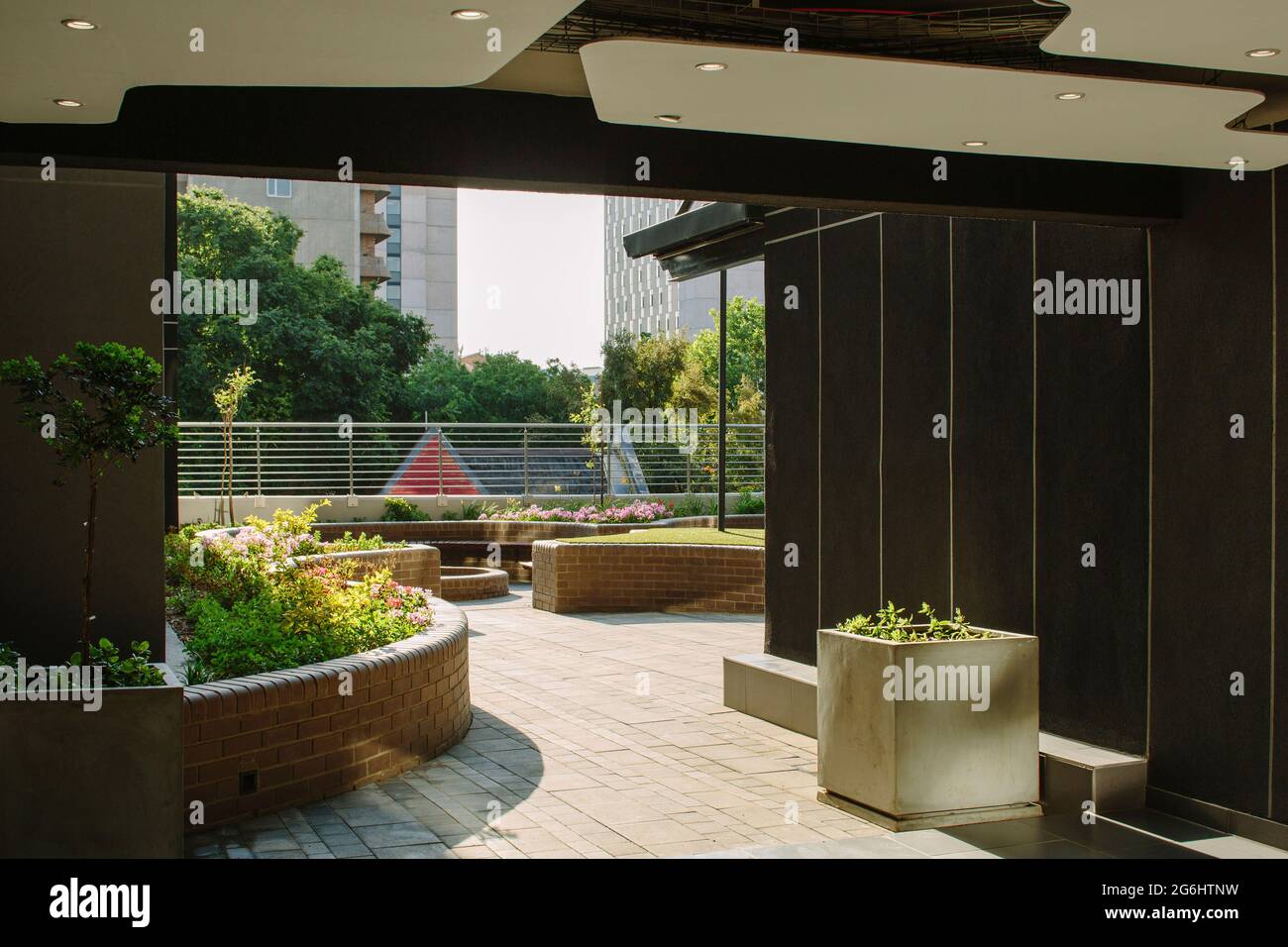 Landscaping and courtyard recreation area. Hatfield Square, Pretoria