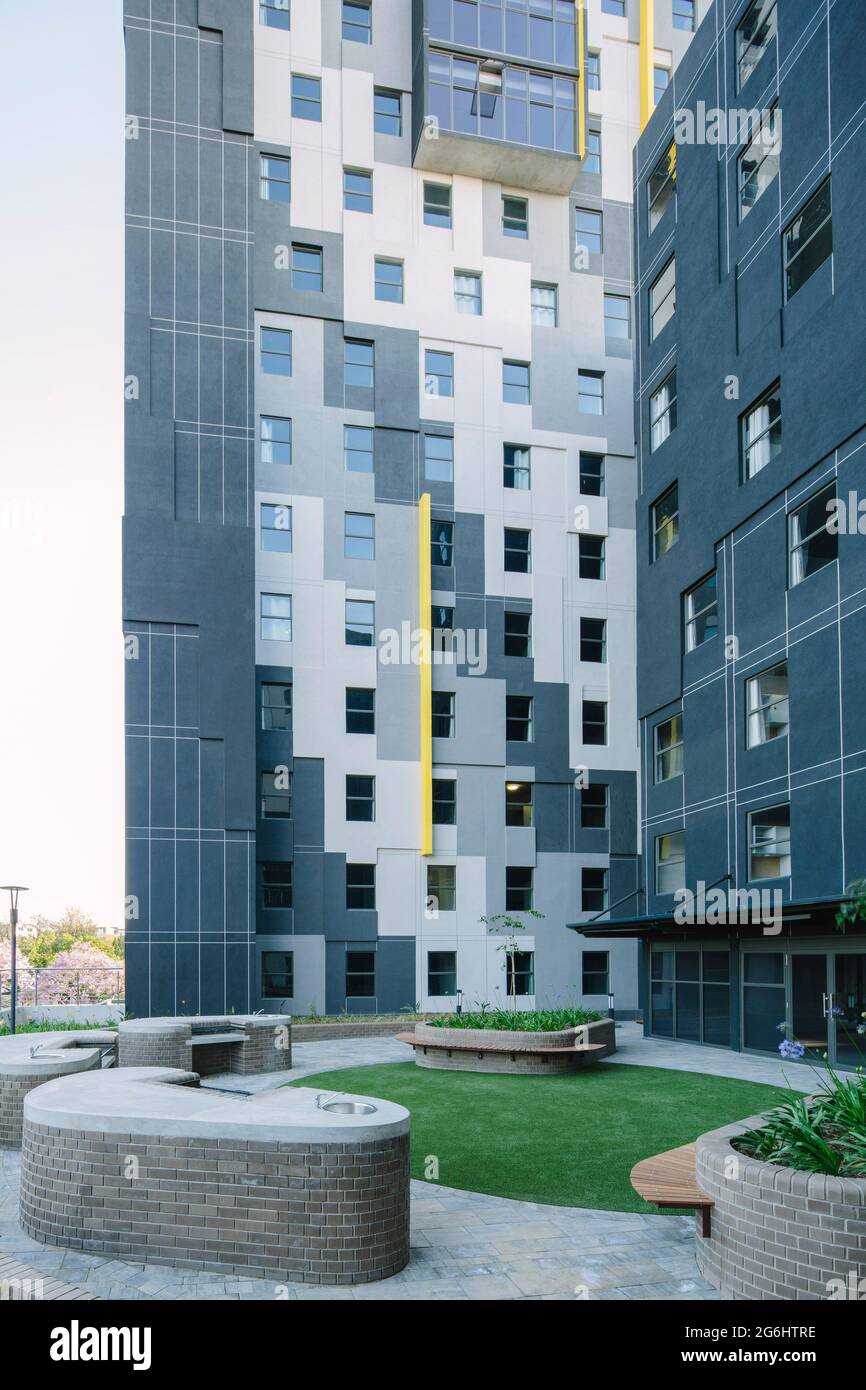 Braai area and elevation. Hatfield Square, Pretoria, South Africa