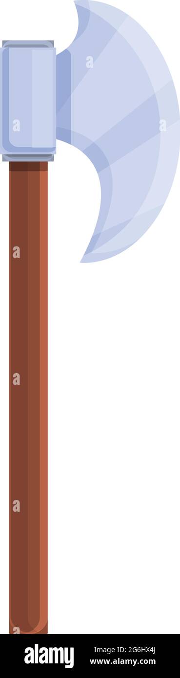 Medieval axe icon cartoon vector. Battle weapon. War viking ax Stock Vector