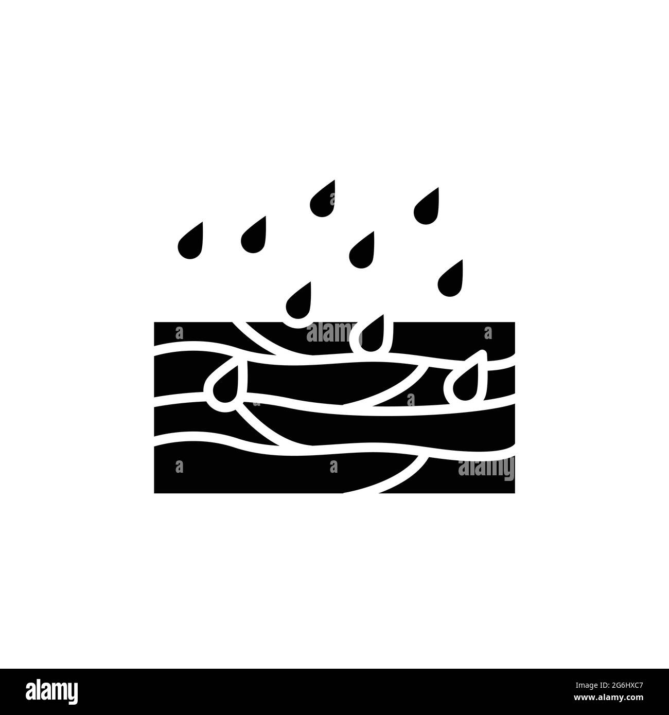 Watering Soil Color Line Icon Isolated Vector Element Outline