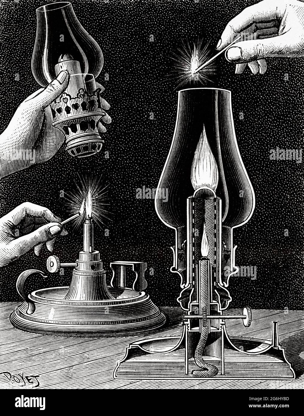 Oil lamp 19th century hi-res stock photography and images - Alamy