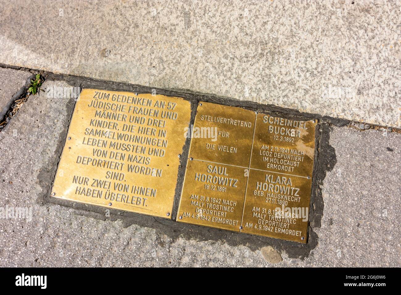 Wien Vienna Stolpersteine Literally Stumbling Stone   Wien Vienna Stolpersteine Literally Stumbling Stone Metaphorically A Stumbling Block Is A Sett Size Ten Centimetre 39 In Concrete Cube Be 2G6J0W6 