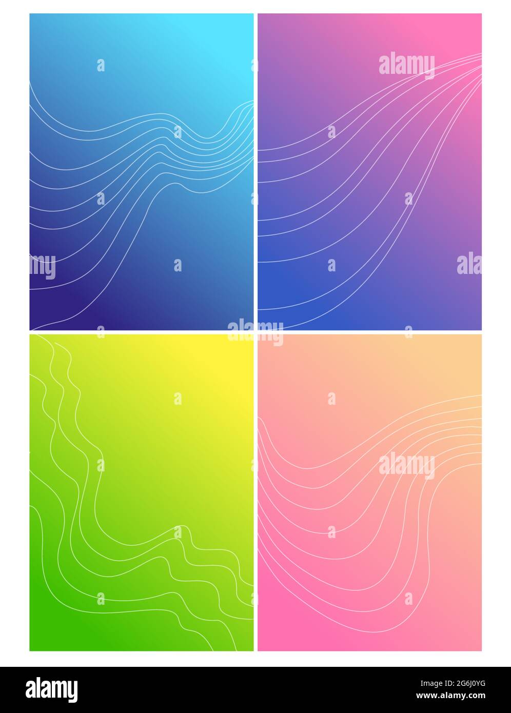 Vector illustration set of color background design. Creative gradient  abstract with soft lines for flyer, poster, brochure, banner calendar Stock  Vector Image & Art - Alamy