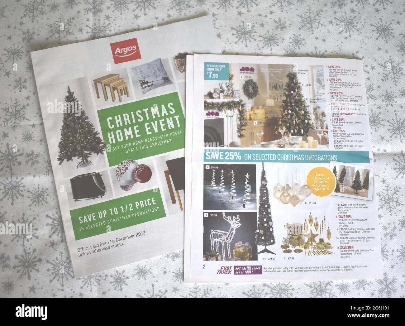 Argos Christmas catalogues. Stock Photo