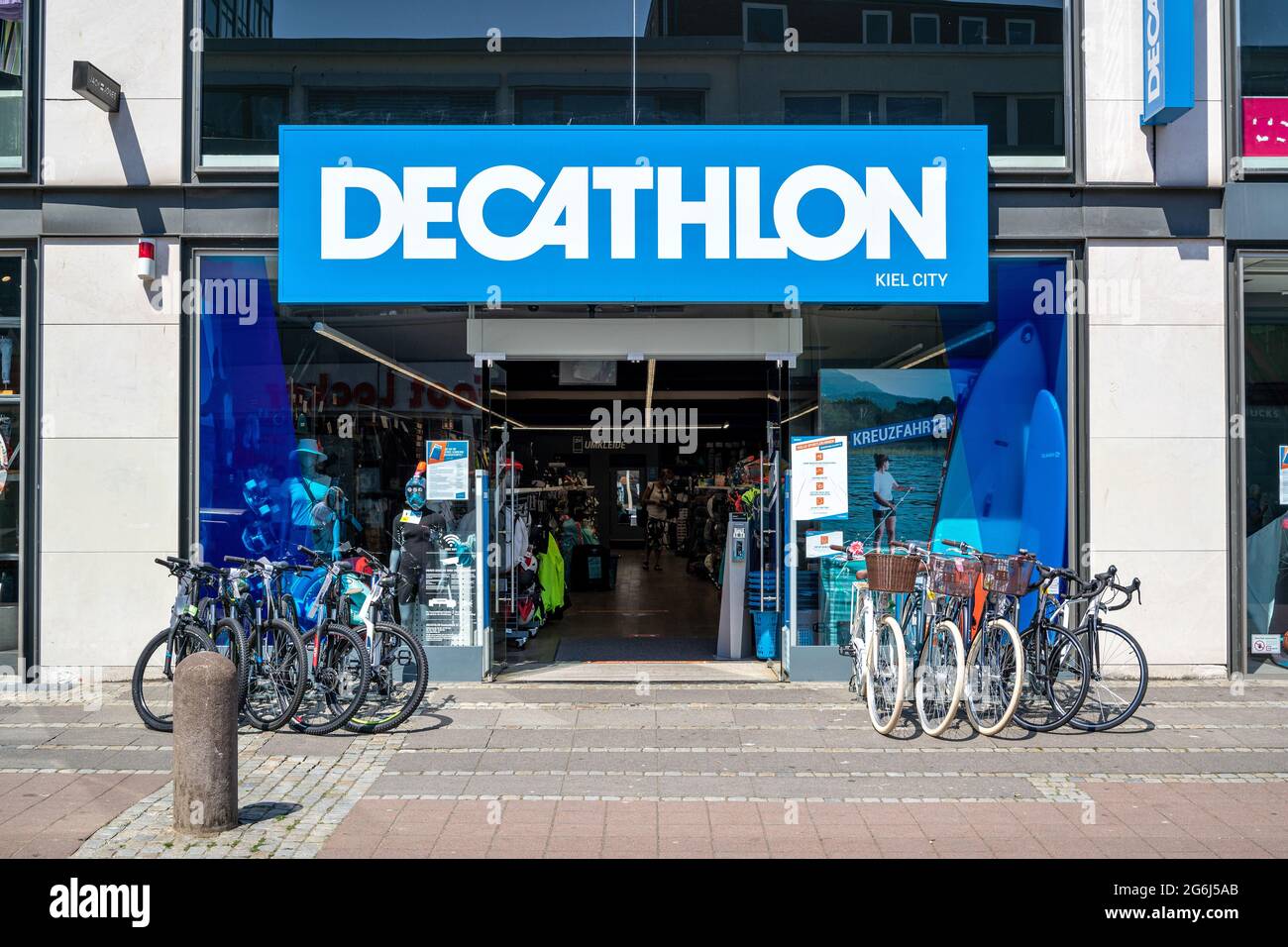 Aerial View of Decathlon. Sporting Goods Retailer. Almada, Portugal,  25.02.2021 Editorial Stock Photo - Image of blue, clothes: 211665273