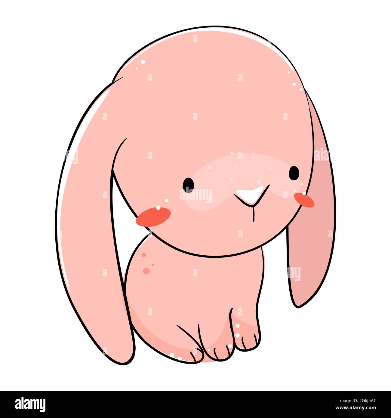 Cute little rabbit. Farm animal vector illustration Stock Vector Image ...