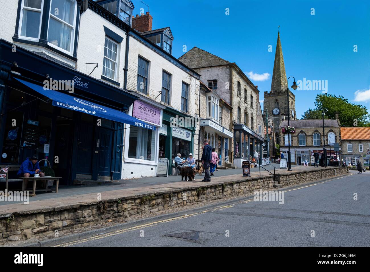Market Place, Pickering village, North Yorkshire gateway to the Moors Stock Photo