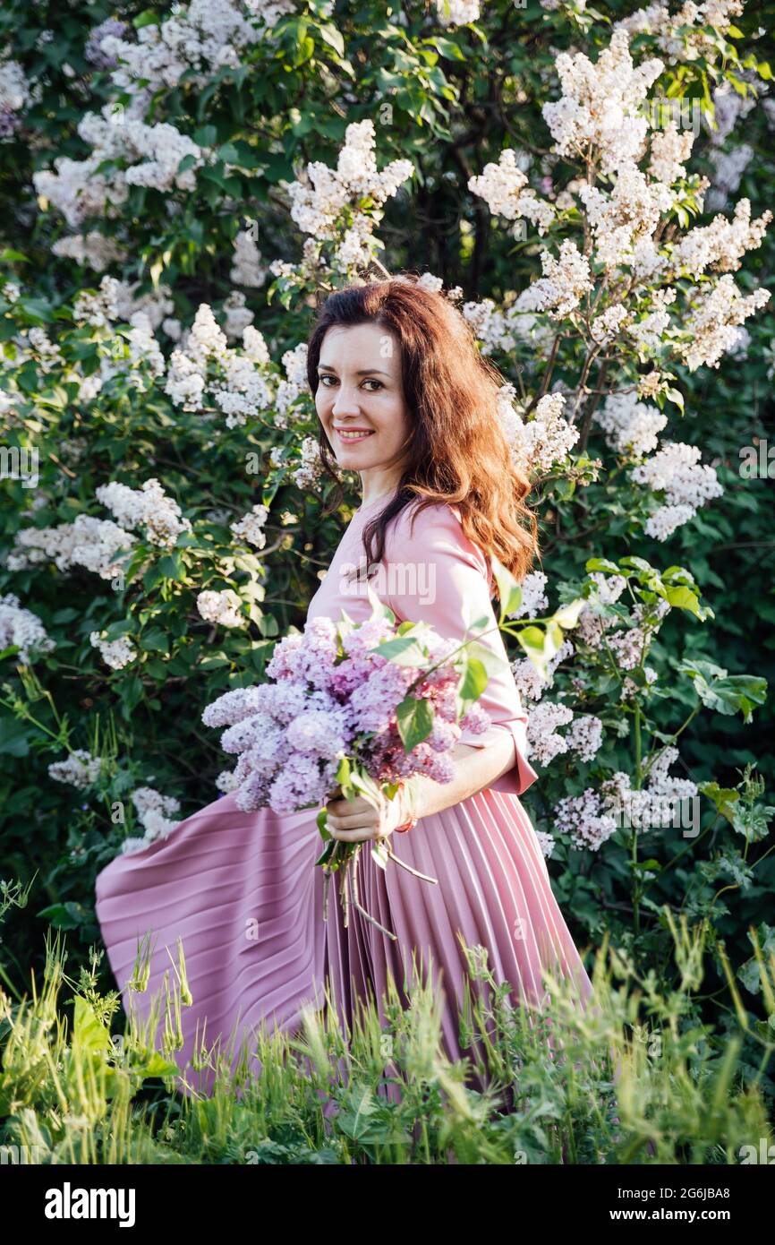 knee length dresses for ladies Lilac Meadow Swing Dress  Unique Vintage