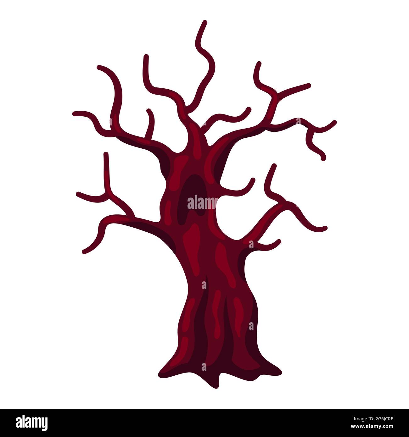Cartoon illustration of old scary tree. Happy Halloween celebration Stock  Vector Image & Art - Alamy