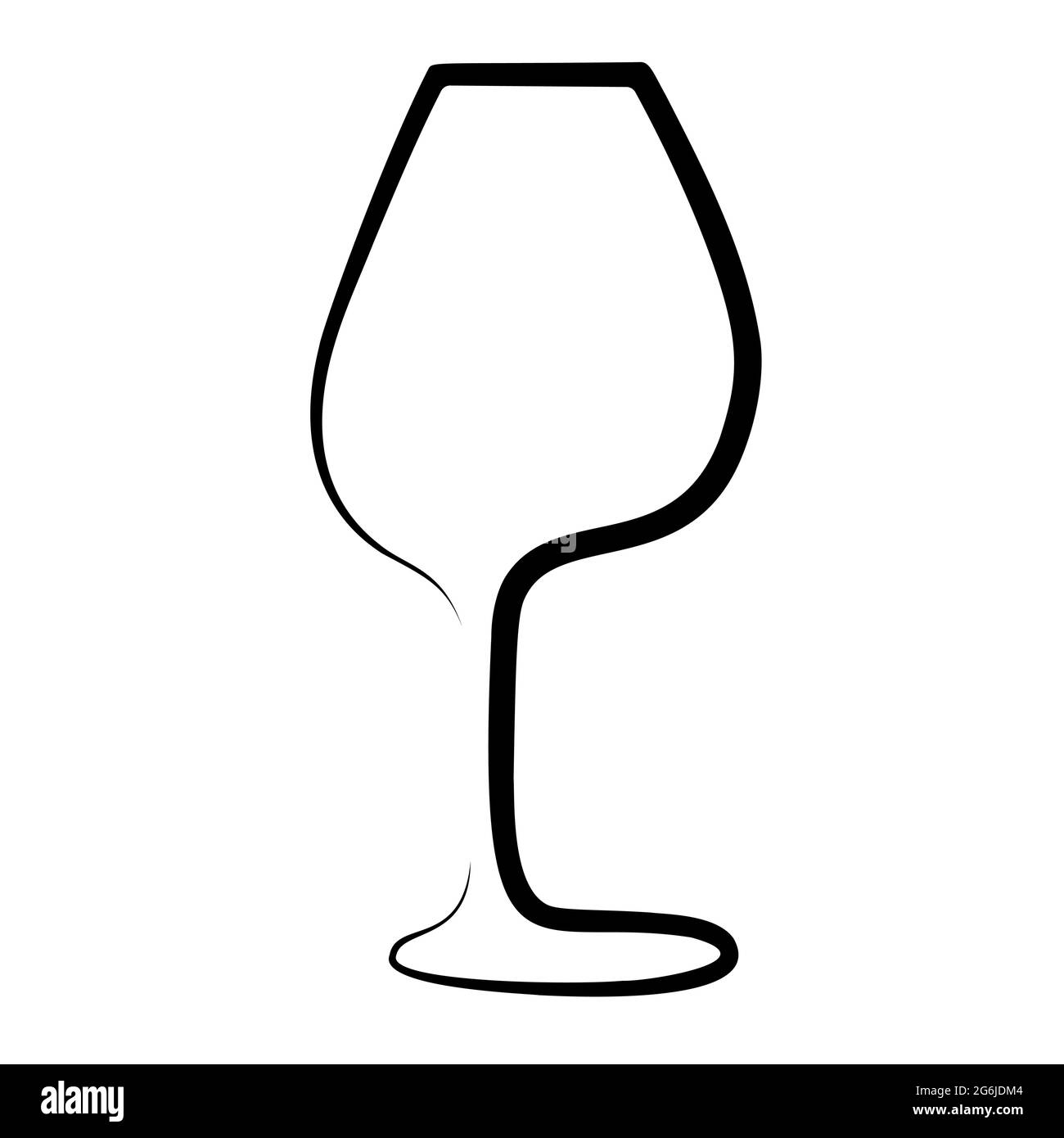 Continuous Line Drawing. Wine Glass. Black Isolated On White Background.  Simple Vector Illustration Stock Vector Image & Art - Alamy
