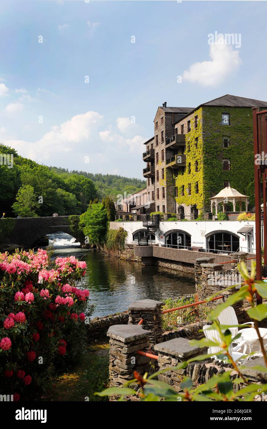 Whitewater Hotel and the Lakeland Village timeshare resort, at Backbarrow in the English Lake District. UK Stock Photo