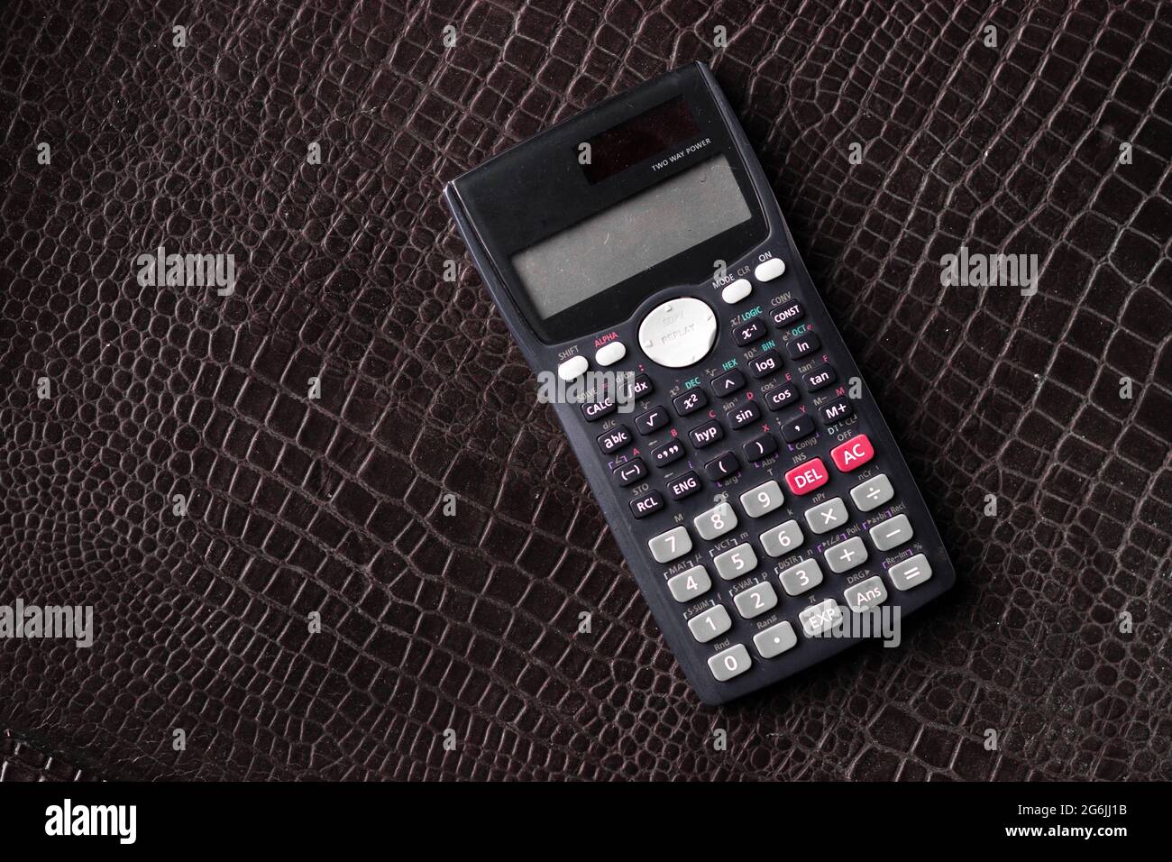 Scientific Calculator on a white background stock image Stock Photo - Alamy