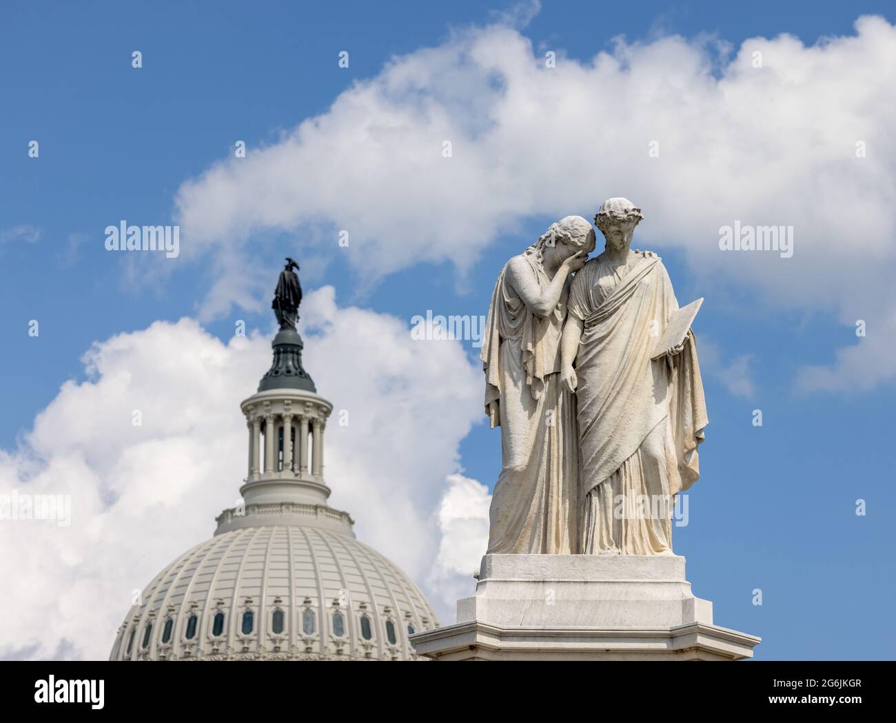 Peace Monument at the United States Capitol Stock Photo Alamy