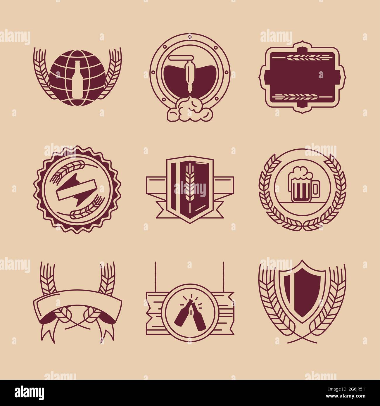 vintage beer labels Stock Vector Image & Art - Alamy