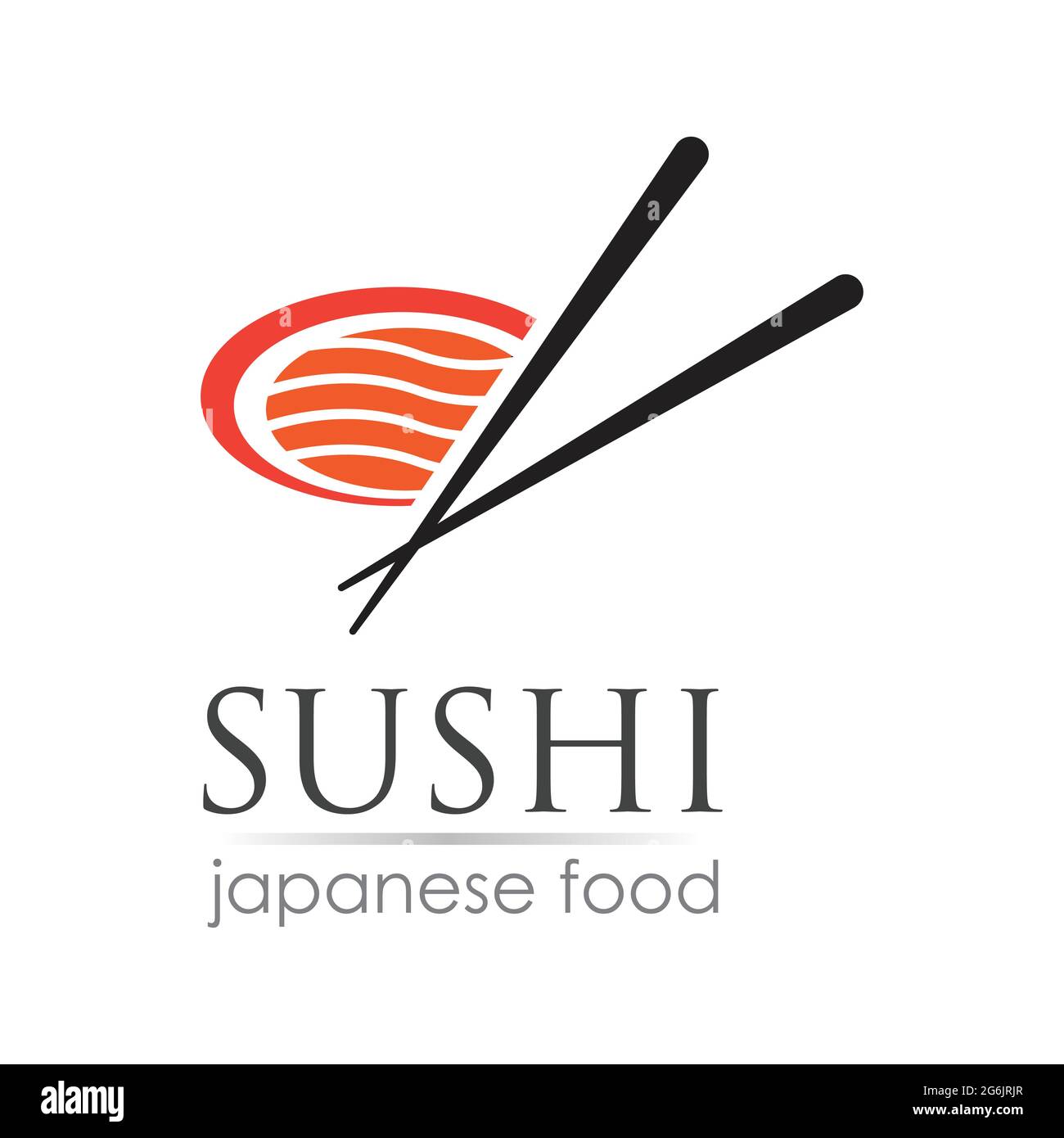 Sushi Logo Template For Japanese Food Cafe With Salmon Sushi Stock 