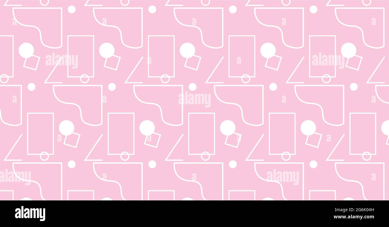 Seamless background pattern, various geometric shapes - Vector illustration Stock Vector