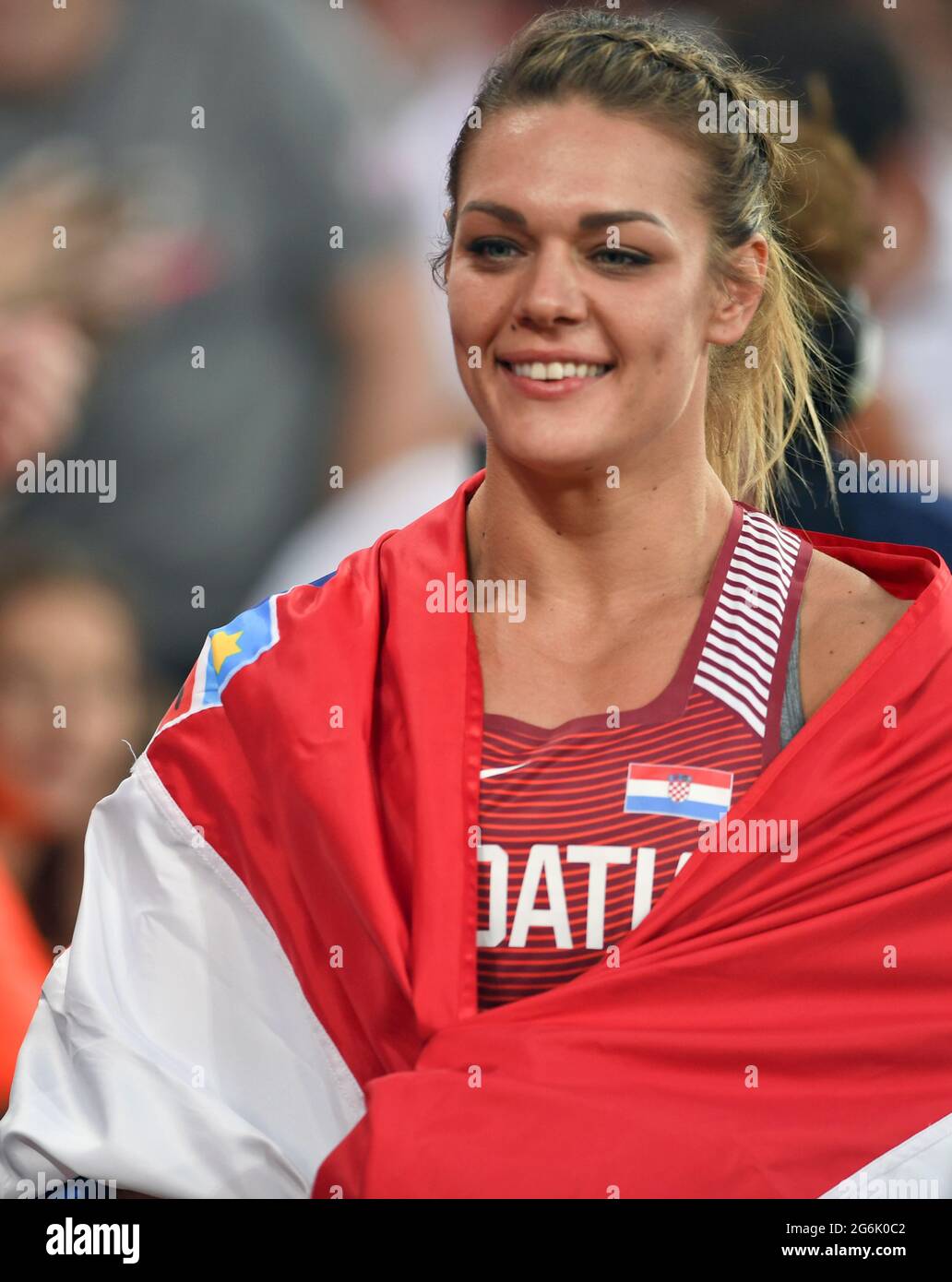 Sandra Perkovic (Croatia). Discus Throw Gold Medal. IAAF World