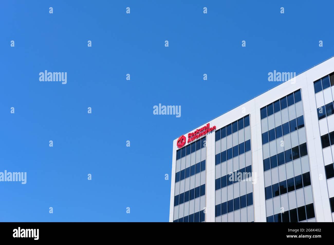 Rockwell Automation's Silicon Valley office; American provider of industrial automation and information technology; downtown San Jose, California Stock Photo