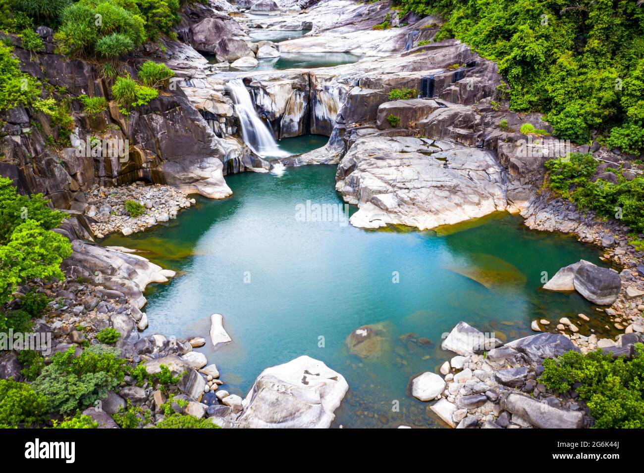 Nice waterfall in the forest Phu Yen province Vietnam Stock Photo