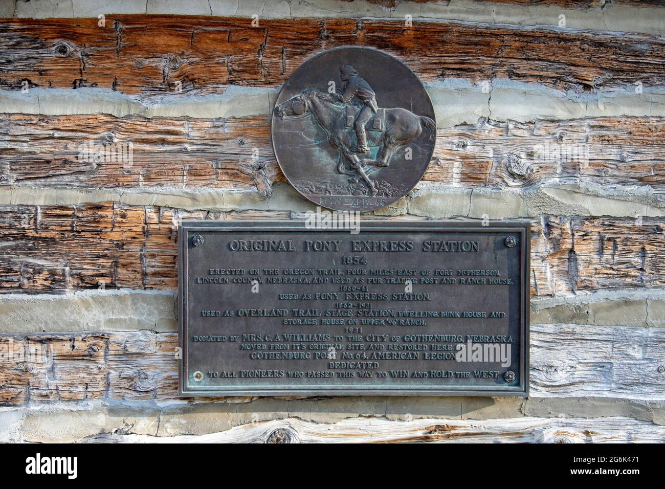 Pony Express Station, Gothenburg, Nebraska, USA Stock Photo Alamy