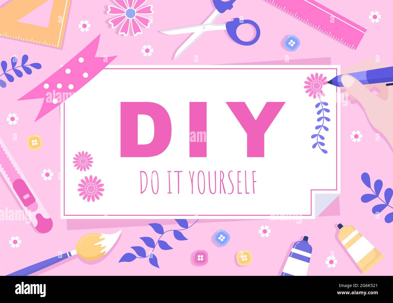 DIY Tools Do It Yourself Background Illustration For Home Renovation